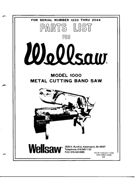 Wellsaw 1000-1233