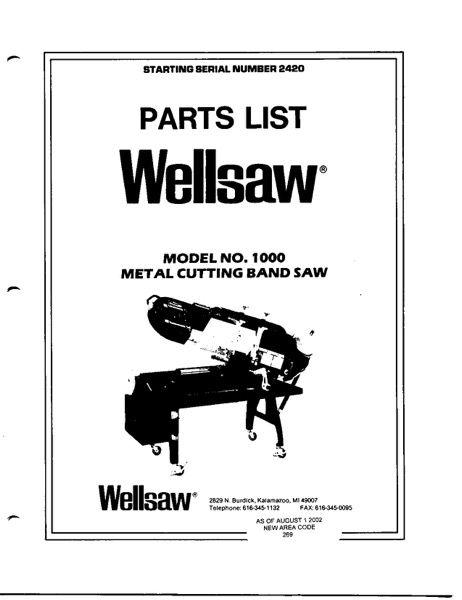 Wellsaw 1000-2420