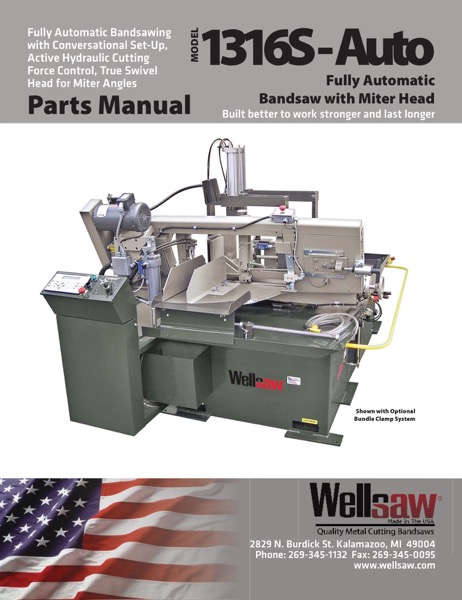 Wellsaw 1316S-A parts manual mls