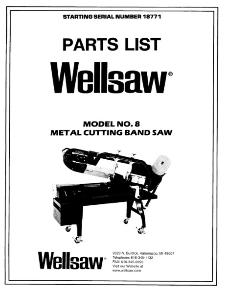 Wellsaw 8 SN-18771-33779