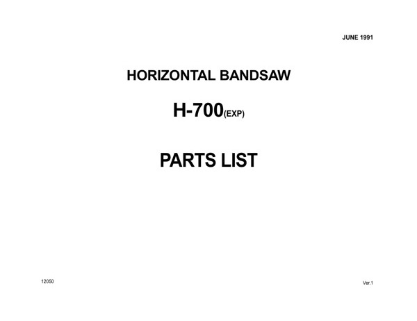 Band Saw Manual Amada H700