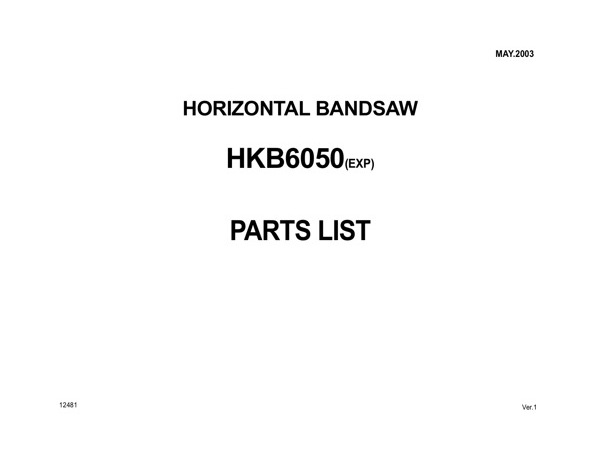 Band Saw Manual Amada HKB6050