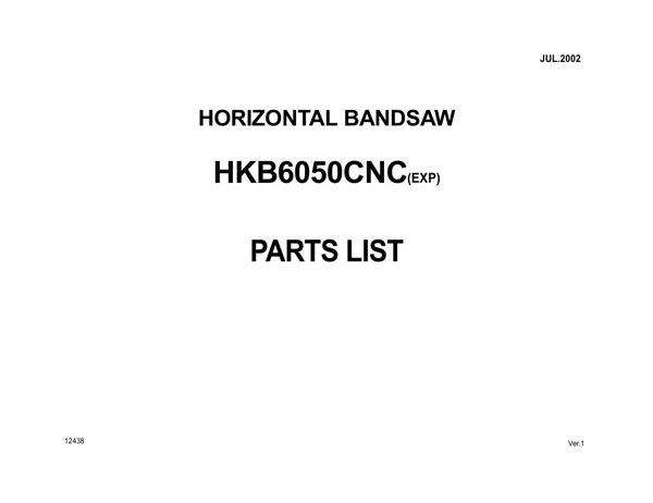 Band Saw Manual Amada HKB6050CNC