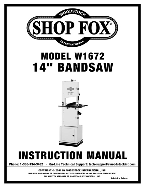 Band Saw Manual Grizzly G9970