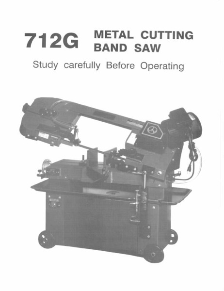 Band Saw Manual Turn Pro 712-G