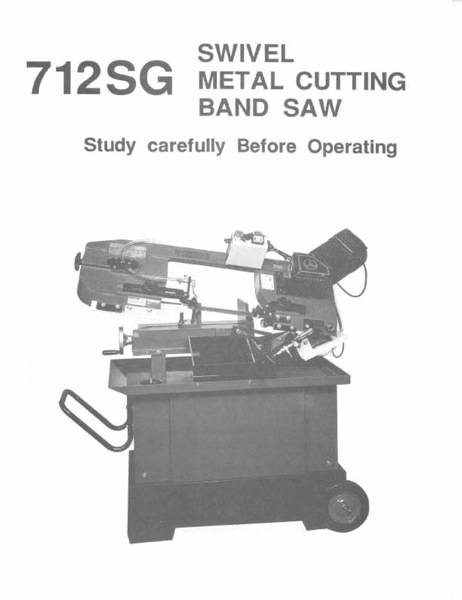 Band Saw Manual Turn Pro 712-SG