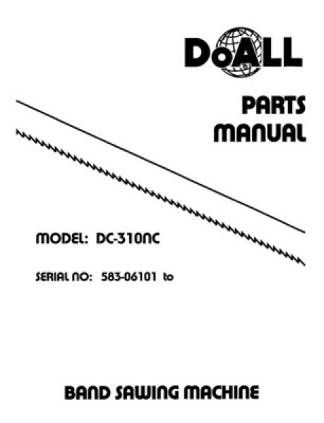 Band Saw Manual DoAll Production Power DC-310NC