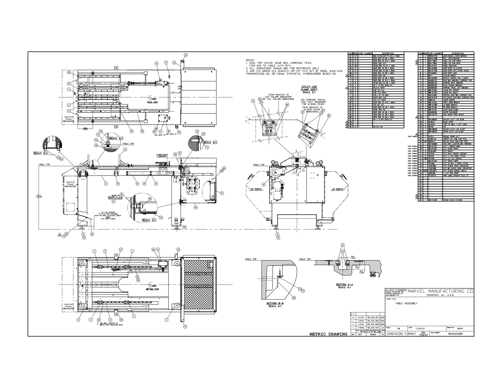 Marvel 8 Mark III Parts List - Bandsawmanuals