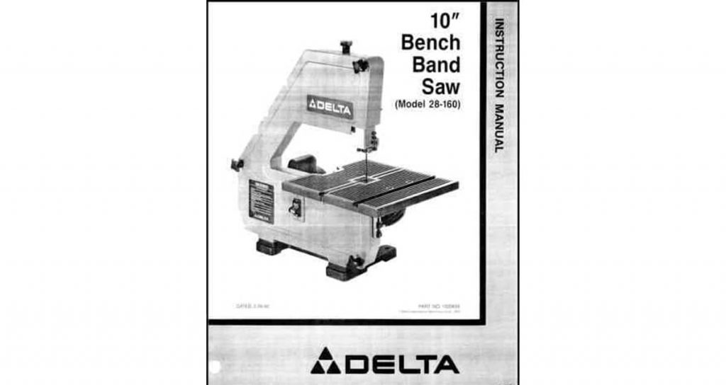 Delta 28-160 Bandsaw Manuals