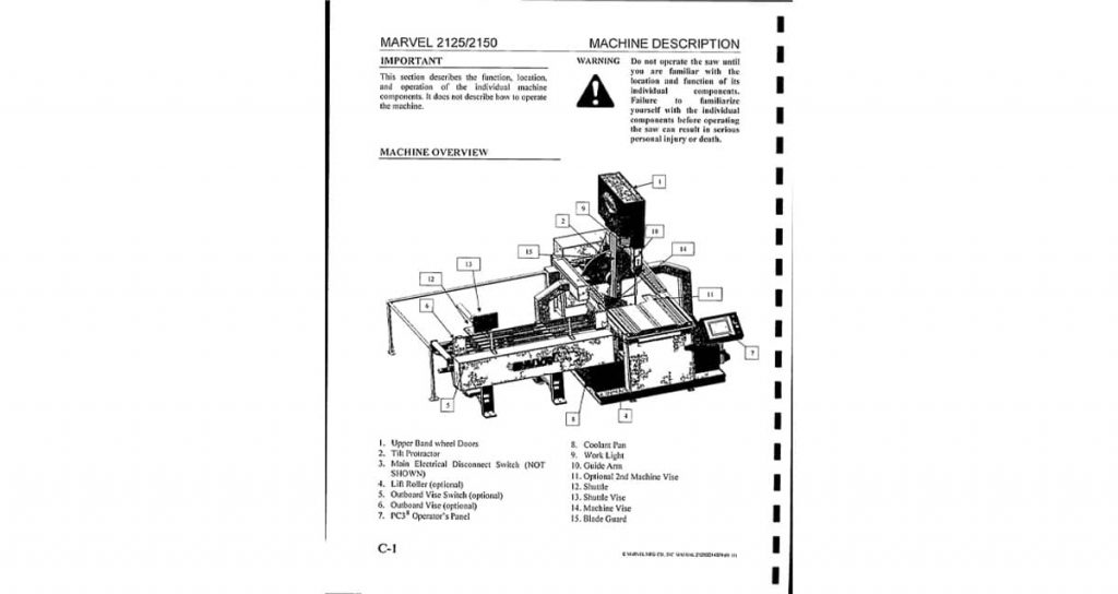 marvel-series-2125-2150 Bandsawmanuals