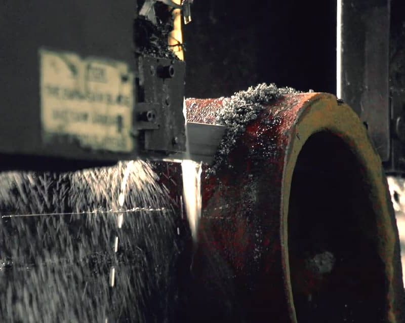 Blade Cutting Steel in Action